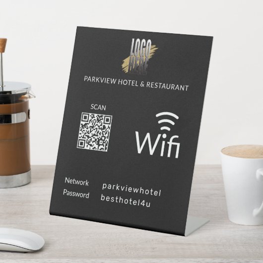 Signe De Table Simple Wifi Network Password (In SItu)