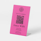 Signe De Table Simple Wifi Password & Network | Business QR Code (Recto)