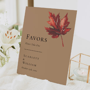 Signe De Table Simples Feuilles De Chute Terracotta De Mariage Fa