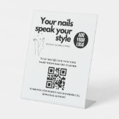 Signe De Table Site Web commercial noir et blanc QR Code Me scann (Recto)