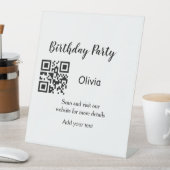 Signe De Table Site web simple pour fête d'anniversaire code barr (In SItu)