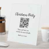 Signe De Table Site web simple pour fête de Noël code-barres QR a (In SItu)
