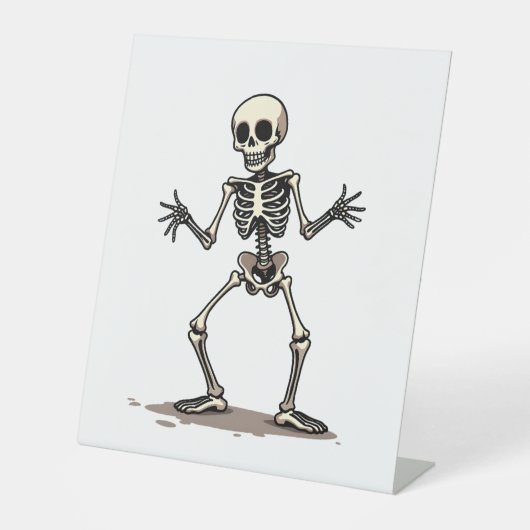 Signe De Table Skeleton Doing Dab - Drôle Halloween Dance Shi (Recto)