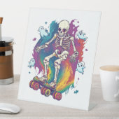 Signe De Table Skeleton Roller Skater (In SItu)