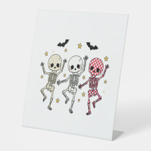 Signe De Table Skeletons de danse d'Halloween