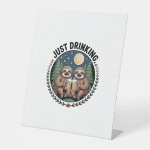 Signe De Table Sloth Randonnée avec l'équipe de boisson