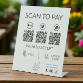 Signe De Table Small Business QR Code Payment - Scan to Pay