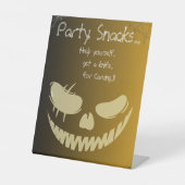 Signe De Table Smile Citrouille mal Halloween Snacks (Recto)