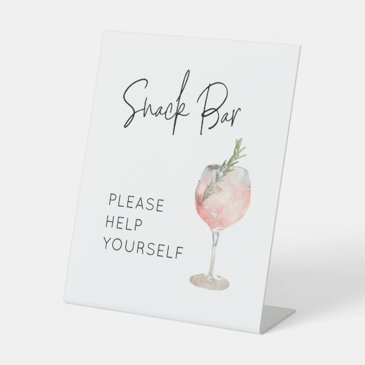 Signe De Table Snack Bar Sign for Birthday Party (Recto)