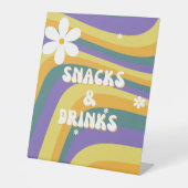 Signe De Table Snacks Boire Hippie Retro Baby shower Vinyl Record (Recto)