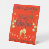 Signe De Table Snacks de fête de Noël très joyeux (Recto)