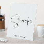 Signe De Table Snacks de script moderne (In SItu)