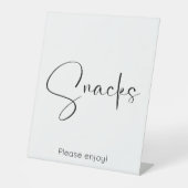 Signe De Table Snacks de script moderne (Recto)
