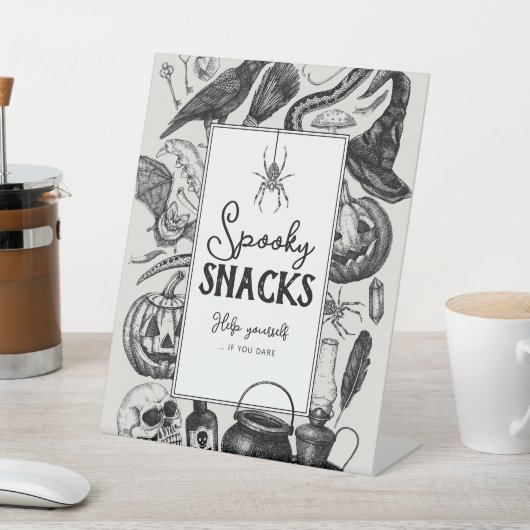 Signe De Table Snacks éffrayants Halloween Party (In SItu)