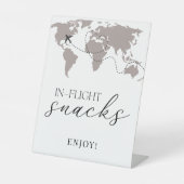 Signe De Table Snacks en vol Baby shower d'avion Table des alimen (Recto)