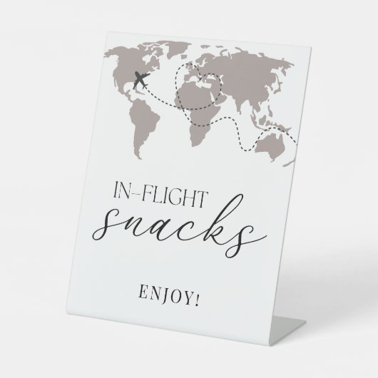 Signe De Table Snacks en vol Baby shower d'avion Table des alimen (Recto)