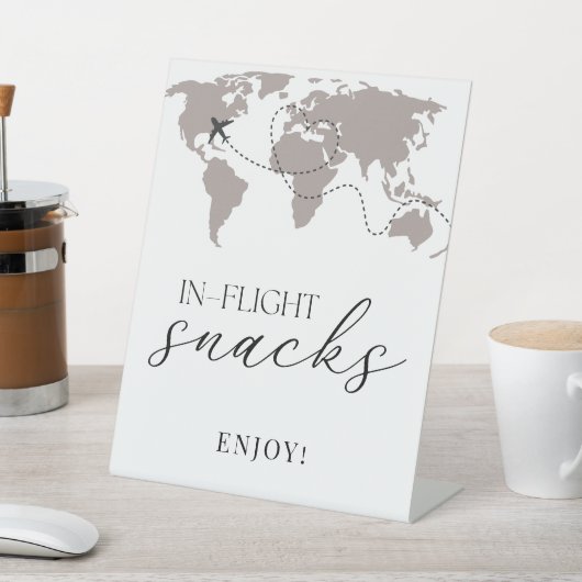 Signe De Table Snacks en vol Baby shower d'avion Table des alimen (In SItu)