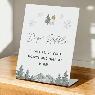 Signe De Table Snowflake Hiver Baby shower Déchets Sonnette Raffi