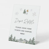 Signe De Table Snowflake Hiver Baby shower Déchets Sonnette Raffi (Recto)