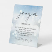 Signe De Table Snowflakes Script Jenga Livre d'or (Recto)
