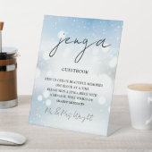 Signe De Table Snowflakes Script Jenga Livre d'or (In SItu)