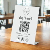Social Media QR Code Business Logo