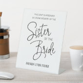 Signe De Table Soeur de la mariée Mariage de siège réservé commém (In SItu)