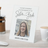 Signe De Table Soeur de la mariée Mémorial Photo Mariage réservé (In SItu)