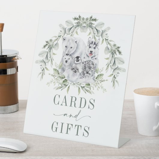 Signe De Table Soft Winter Holiday Animaux artistiques Cartes et (In SItu)