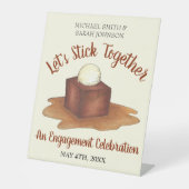 Signe De Table Soirée de mariage fiançailles Sticky Toffee Puddin (Recto)