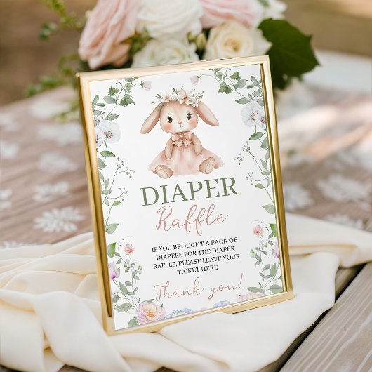 Signe De Table Some Bunny 8x10 Diaper Raffle Table Sign