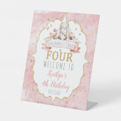 Signe De Table Some Bunny is Turning Four 4th Birthday Welcome (Recto)