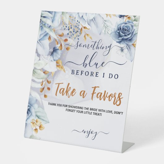 Signe De Table Something Blue Before I Do Bridal Shower Party (Recto)