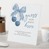 Signe De Table Something Blue Guess How Many Kisses Bridal Shower (In SItu)