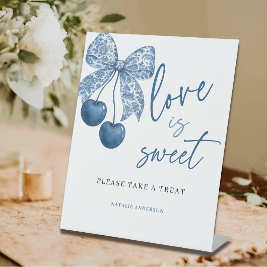 Signe De Table Something Blue Love is Sweet Bridal Shower Favors