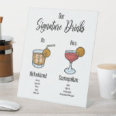 Signe De Table Son et sa signature Cocktail menu boisson (In SItu)