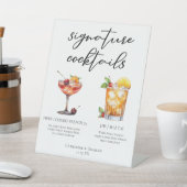 Signe De Table Son Mariage d'été Signature Cocktails Menu (In SItu)