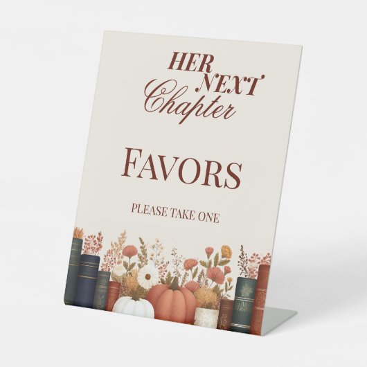 Signe De Table Son prochain chapitre Automne livre thème Fête des (Recto)