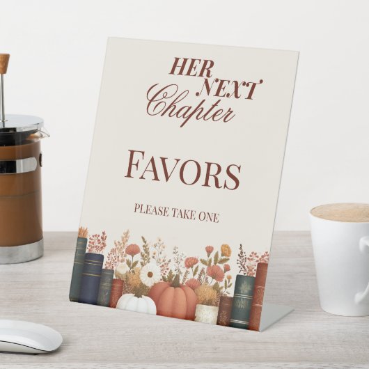 Signe De Table Son prochain chapitre Automne livre thème Fête des (In SItu)