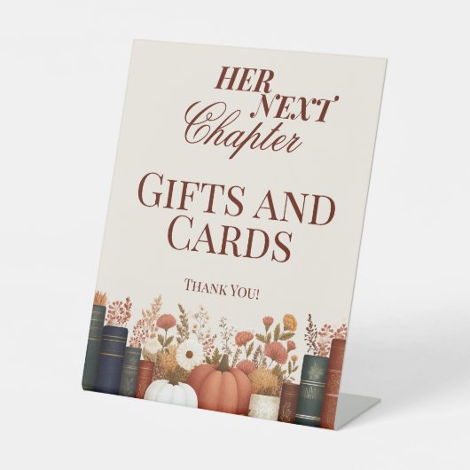 Signe De Table Son prochain chapitre Automne livre thème Fête des (Recto)