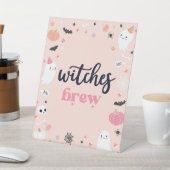 Signe De Table Sorcières brasser mignonne Halloween Fantôme Décor (In SItu)