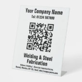 Signe De Table Soudage et fabrication Code QR Design Signal Pedes (Recto)
