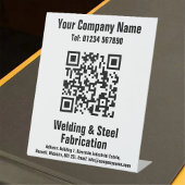 Signe De Table Soudage et fabrication Code QR Design Signal Pedes