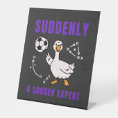 Signe De Table Soudain un expert de football (Recto)