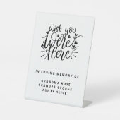 Signe De Table Souhaitez Que Vous Étiez Ici Dans Le Mariage De Mé (Recto)