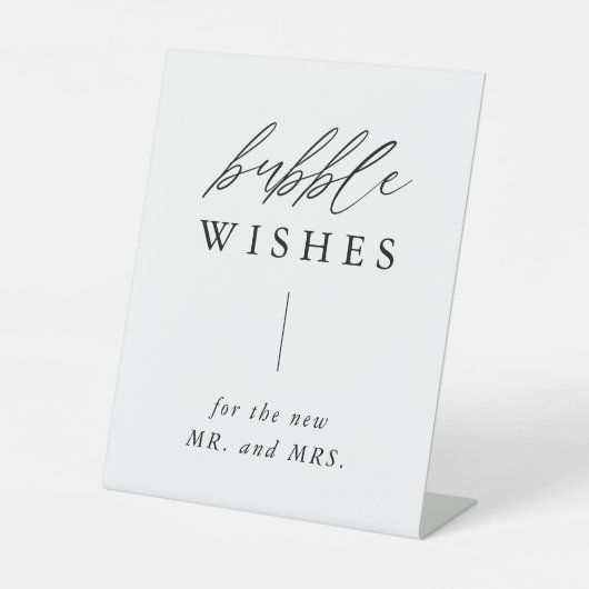 Signe De Table Souhaits de bulle de calligraphie rustique (Recto)