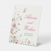 Signe De Table Souhaits de conseils de douche nuptiale de papillo (Recto)