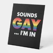 Signe De Table Sounds Gay Je suis Rainbow LGBTQ Pride (Recto)