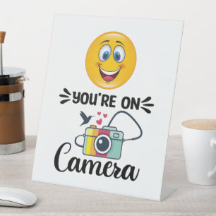 Signe De Table Souriez ! Vous Êtes Sur Caméra