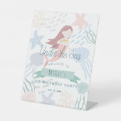 Signe De Table Sous la mer Sirène blanc Anniversaire (Recto)